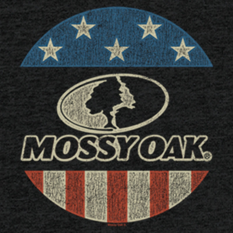 Junior's Mossy Oak American Flag Circle Logo Festival Muscle Tee