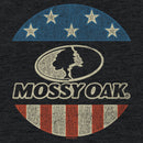 Women's Mossy Oak American Flag Circle Logo Racerback Tank Top