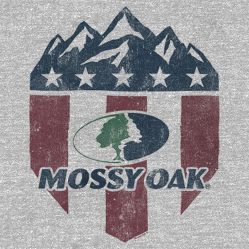 Girl's Mossy Oak American Flag Shield Logo T-Shirt