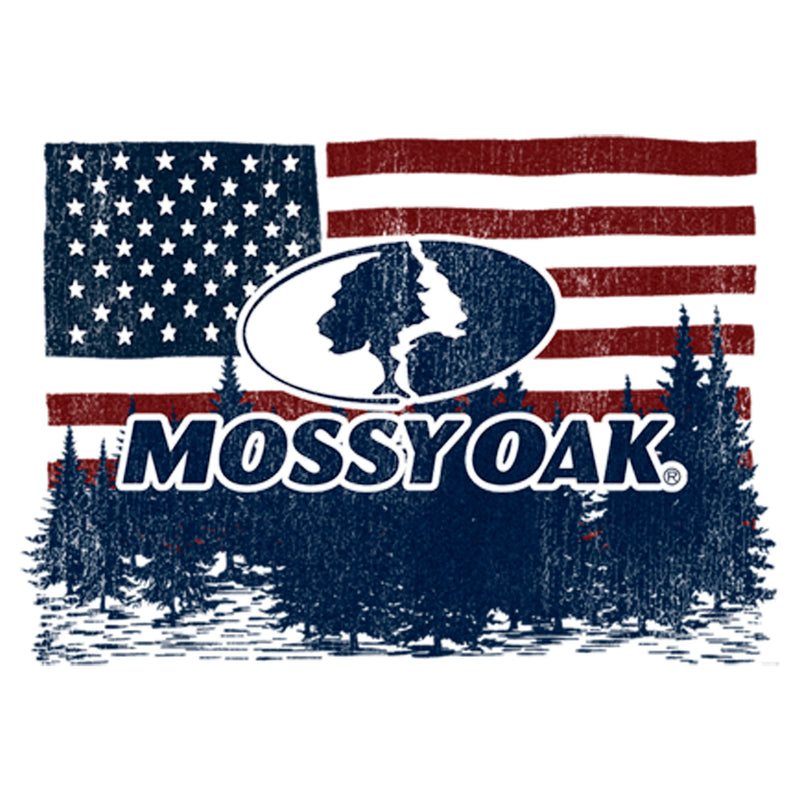 Men's Mossy Oak American Flag Landscape Logo T-Shirt