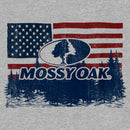 Boy's Mossy Oak American Flag Landscape Logo T-Shirt