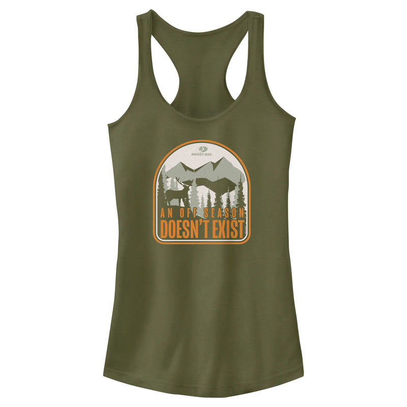 Junior's Mossy Oak An Off Season Doesn't Exist Racerback Tank Top