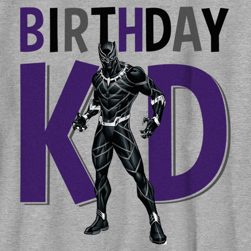 Boy's Marvel Birthday Kid Black Panther T-Shirt