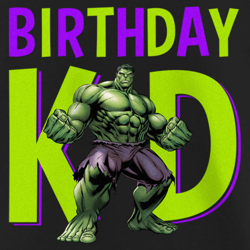 Girl's Marvel Birthday Kid Hulk T-Shirt