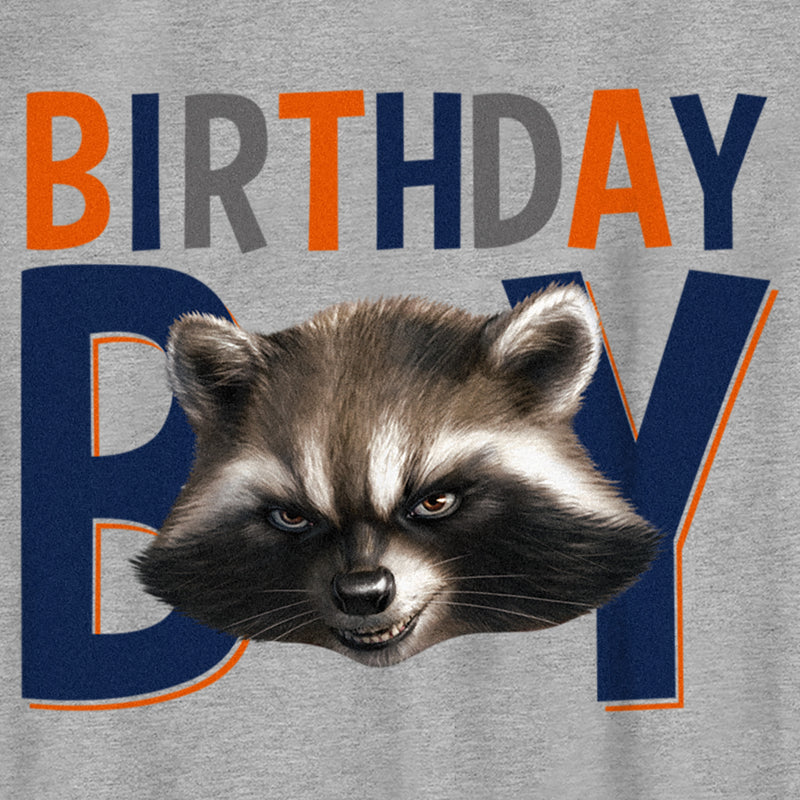 Boy's Guardians of the Galaxy Birthday Boy Rocket Raccoon T-Shirt