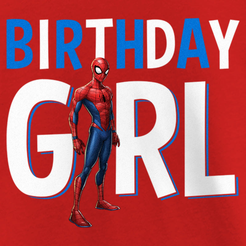 Girl's Marvel Birthday Girl Superhero T-Shirt