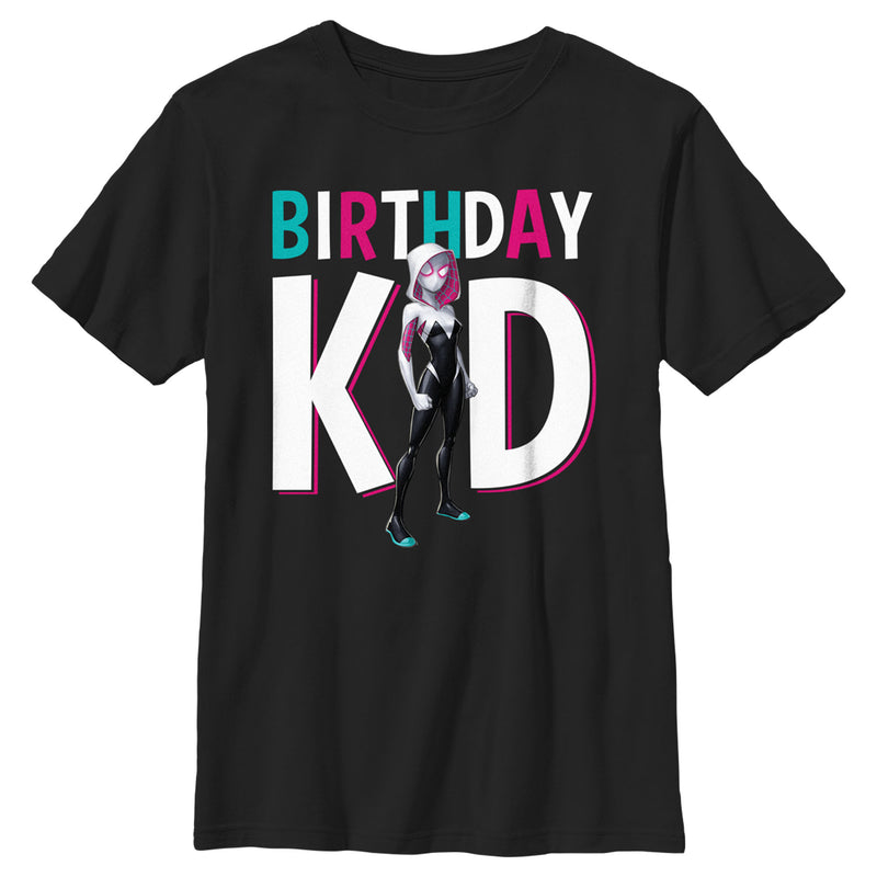 Boy's Marvel Birthday Kid Ghost-Spider T-Shirt