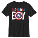 Boy's Marvel Birthday Boy Captain America Logo T-Shirt