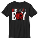 Boy's Marvel Birthday Boy Daredevil Logo T-Shirt