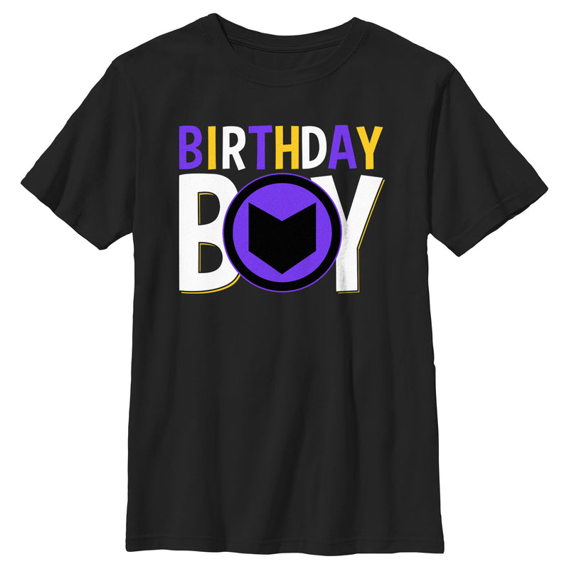 Boy's Marvel Birthday Boy Hawkeye Logo T-Shirt