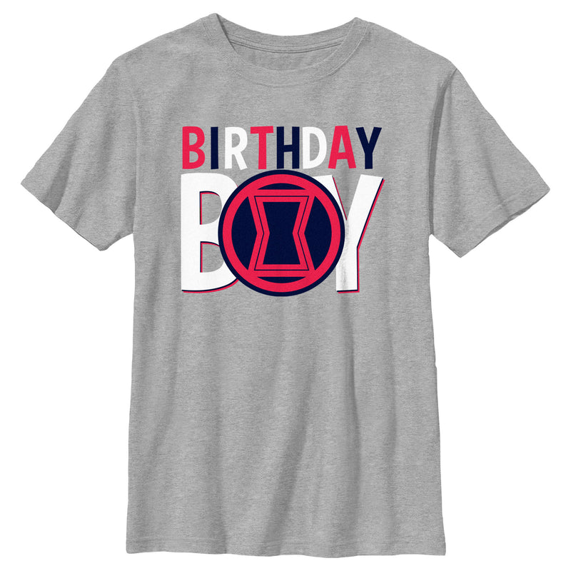 Boy's Marvel Birthday Boy Black Widow Logo T-Shirt