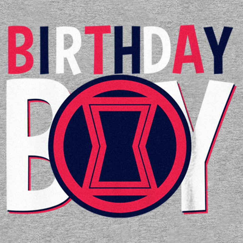 Boy's Marvel Birthday Boy Black Widow Logo T-Shirt