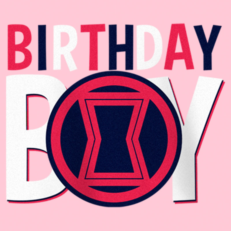 Girl's Marvel Birthday Boy Black Widow Logo T-Shirt