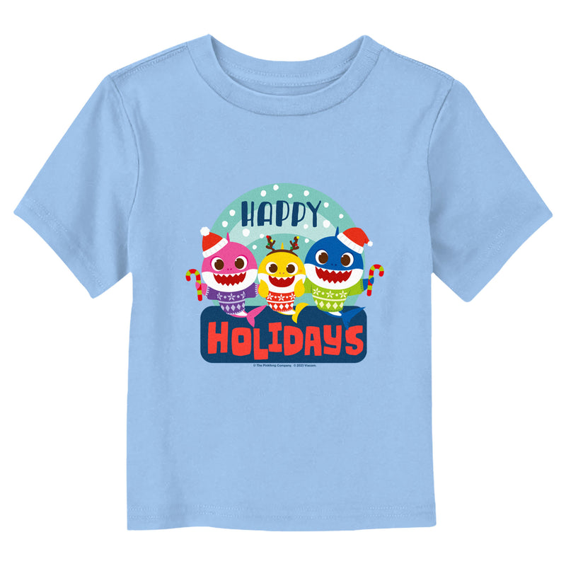 Toddler's Baby Shark Happy Holidays Family T-Shirt
