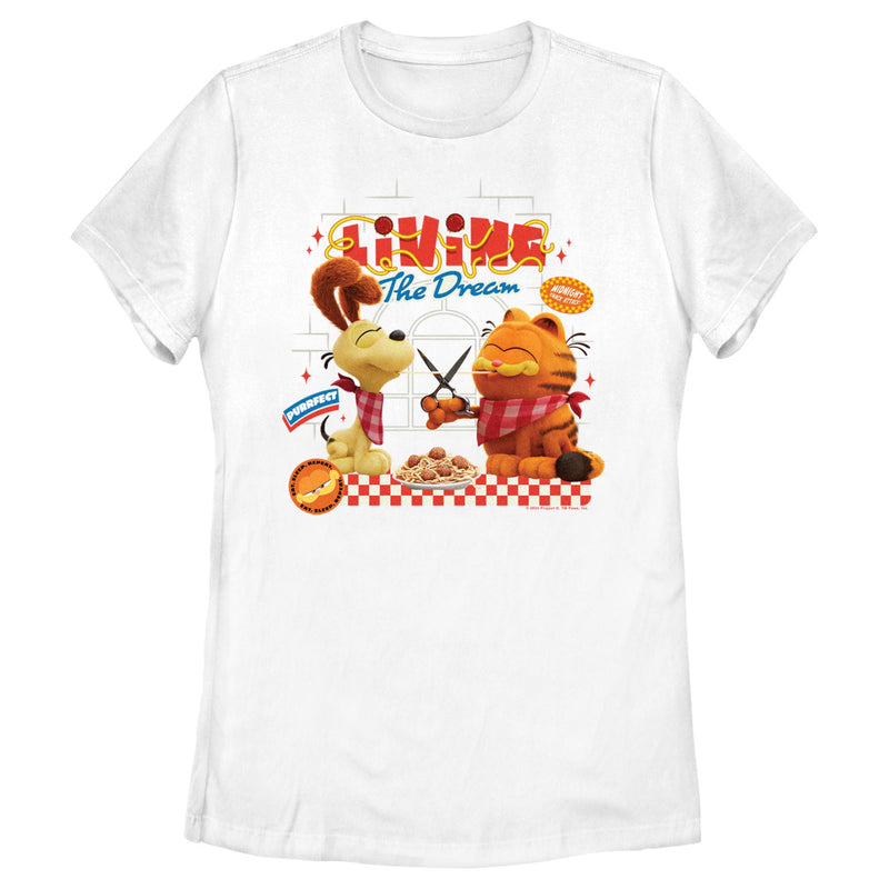 Women's The Garfield Movie Living the Dream T-Shirt