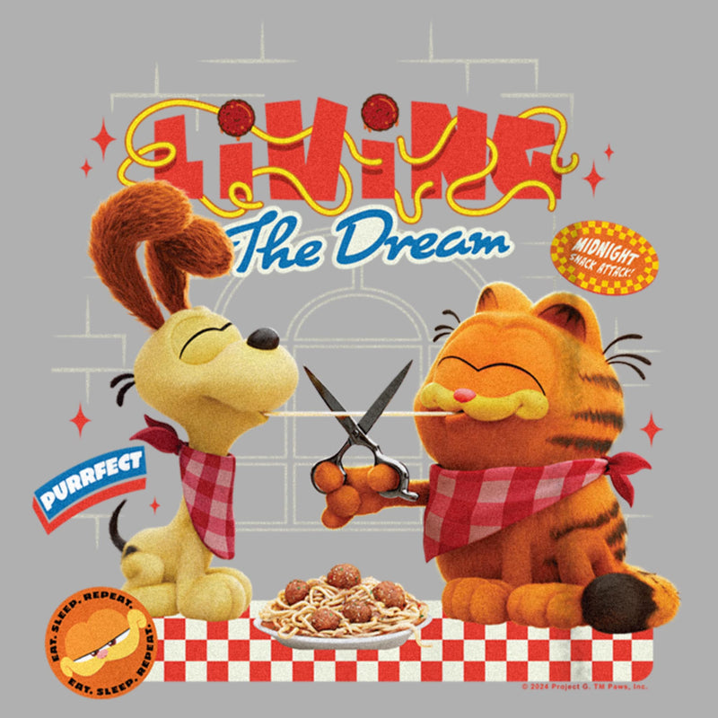 Boy's The Garfield Movie Living the Dream T-Shirt