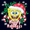 Men's SpongeBob SquarePants Happy Holidays Santa Hat T-Shirt