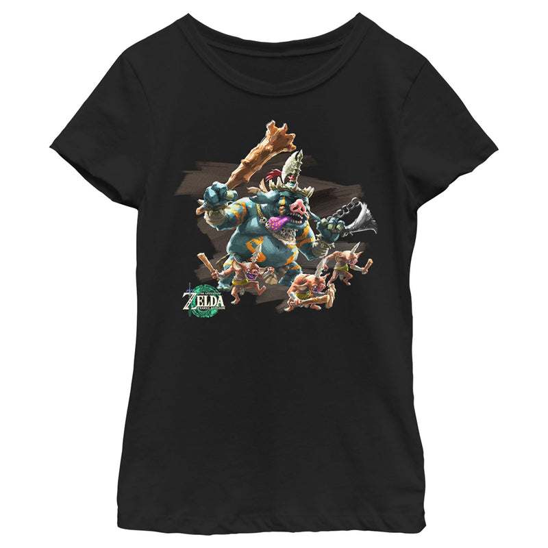 Girl's Nintendo The Legend of Zelda: Tears of the Kingdom Blin Tribe Portrait T-Shirt