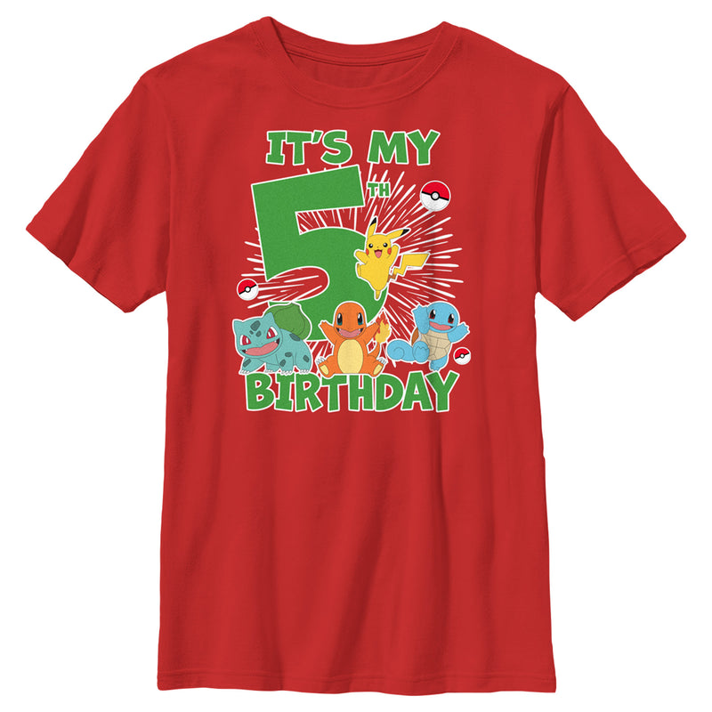 Boy's Pokemon It's My 5th Birthday T-Shirt