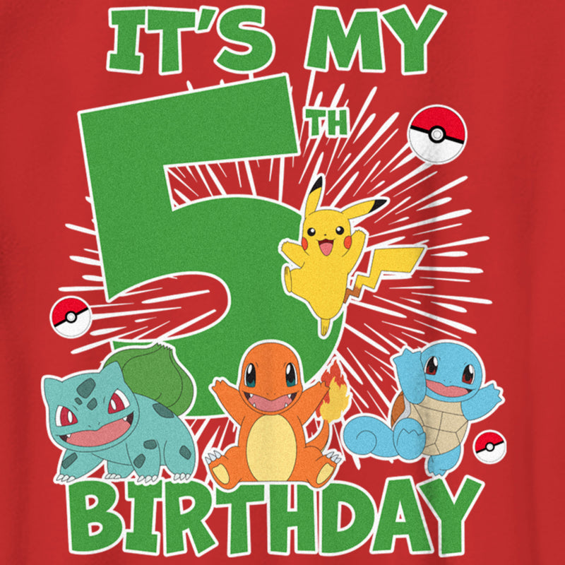 Boy's Pokemon It's My 5th Birthday T-Shirt