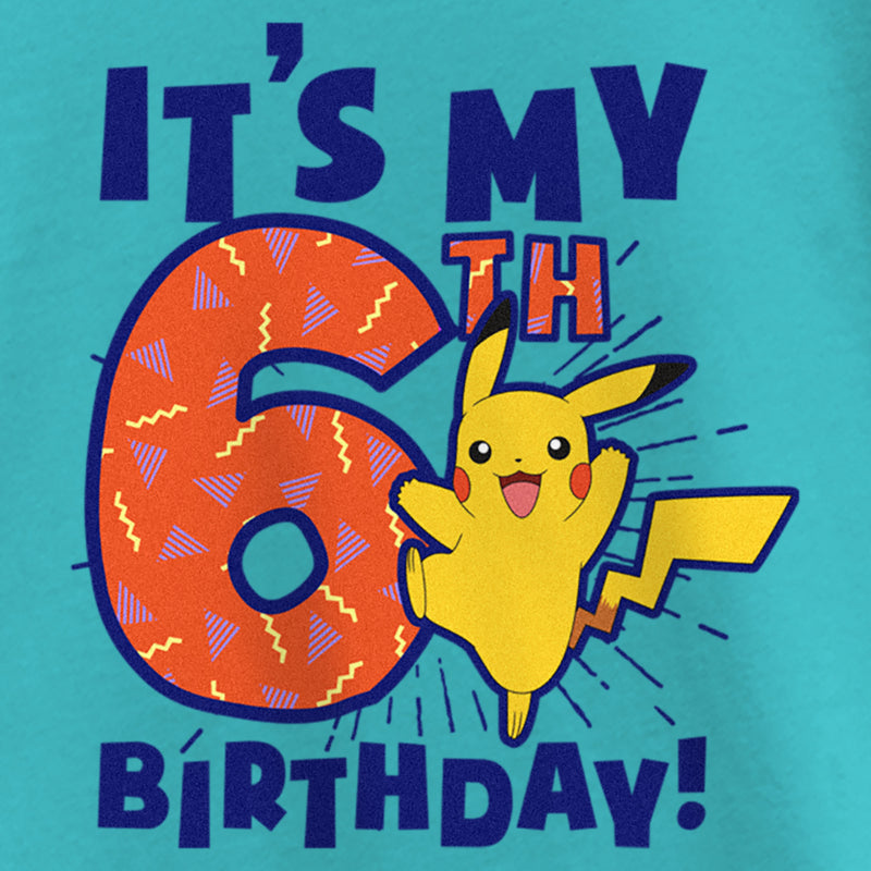 Girl's Pokemon It’s My 6th Birthday Pikachu T-Shirt