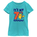 Girl's Pokemon It’s My 7th Birthday Pikachu T-Shirt