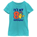 Girl's Pokemon It’s My 8th Birthday Pikachu T-Shirt