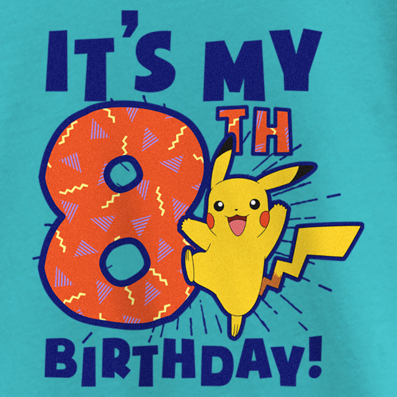 Girl's Pokemon It’s My 8th Birthday Pikachu T-Shirt