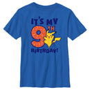 Boy's Pokemon It’s My 9th Birthday Pikachu T-Shirt