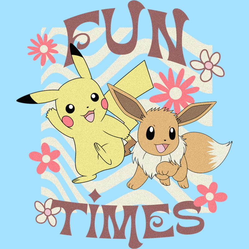 Men's Pokemon Pikachu and Eevee Fun Times T-Shirt