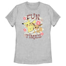 Women's Pokemon Pikachu and Eevee Fun Times T-Shirt