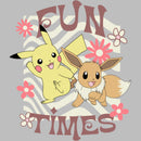 Women's Pokemon Pikachu and Eevee Fun Times T-Shirt