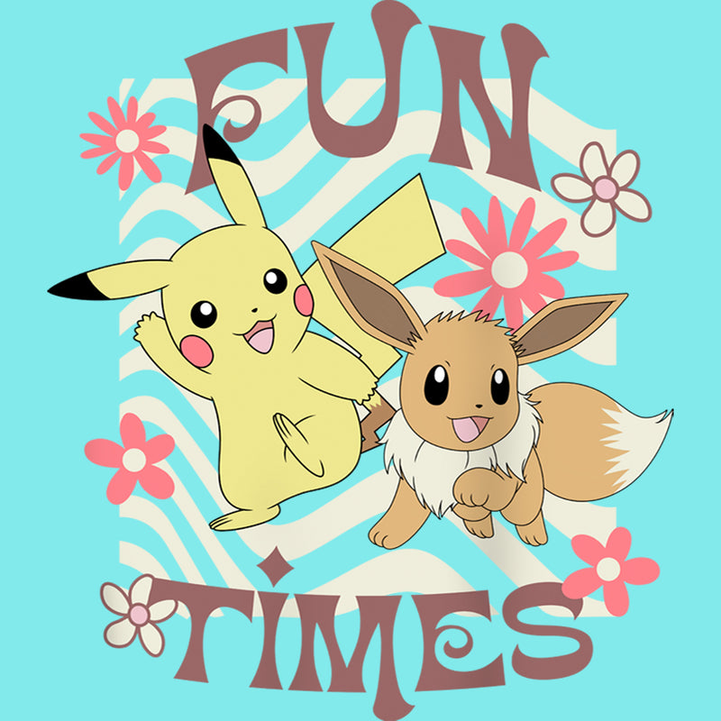 Junior's Pokemon Pikachu and Eevee Fun Times Racerback Tank Top