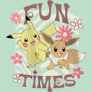 Girl's Pokemon Pikachu and Eevee Fun Times T-Shirt