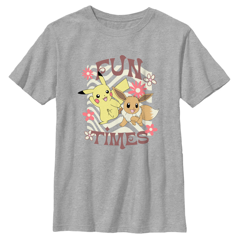 Boy's Pokemon Pikachu and Eevee Fun Times T-Shirt