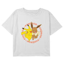 Girl's Pokemon Icon Pals Pikachu and Eevee T-Shirt