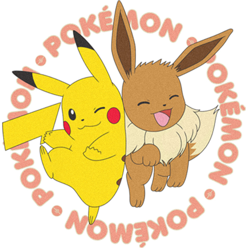 Girl's Pokemon Icon Pals Pikachu and Eevee T-Shirt