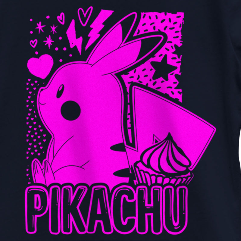 Girl's Pokemon Pikachu Sweet Pink Neon T-Shirt