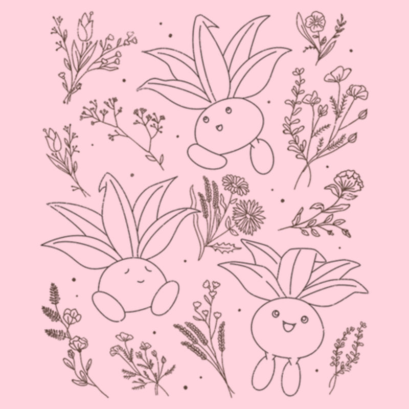 Junior's Pokemon Oddish Floral Doodles T-Shirt