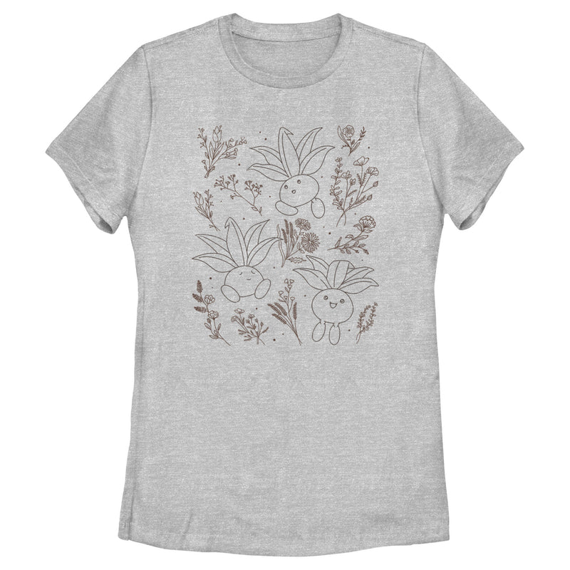 Women's Pokemon Oddish Floral Doodles T-Shirt