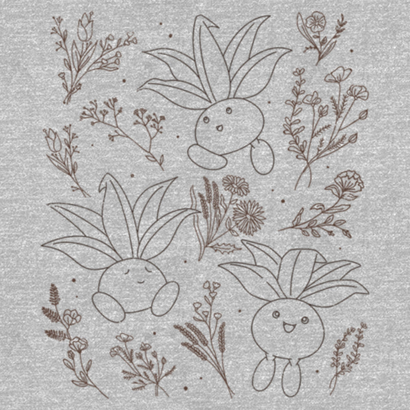 Women's Pokemon Oddish Floral Doodles T-Shirt