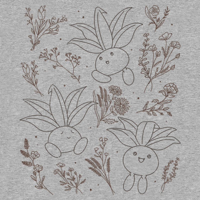 Boy's Pokemon Oddish Floral Doodles T-Shirt