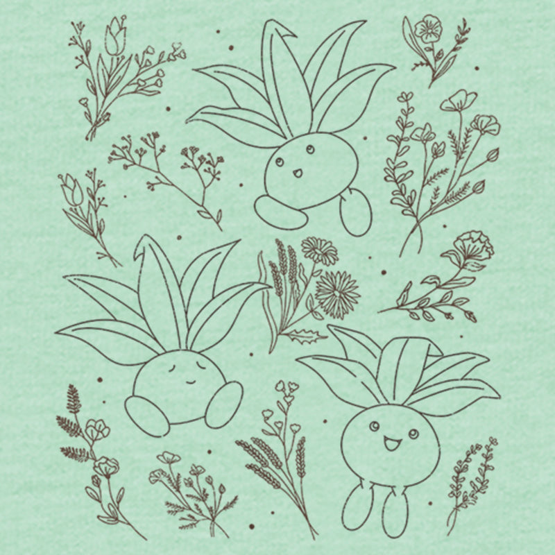 Girl's Pokemon Oddish Floral Doodles T-Shirt