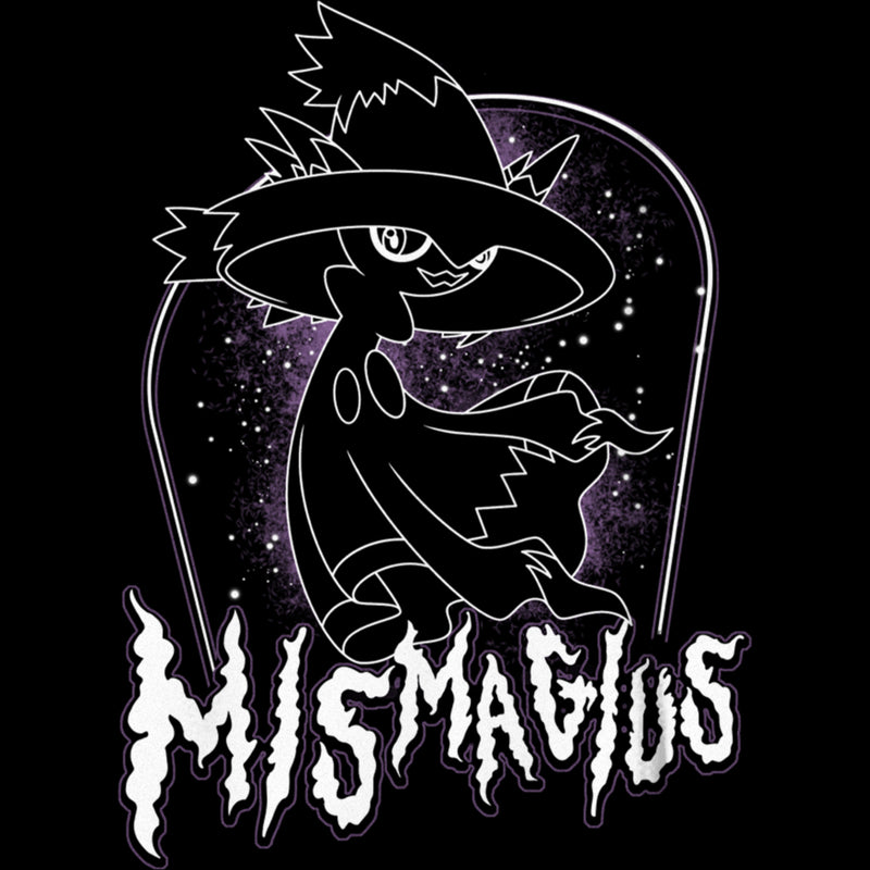 Boy's Pokemon Lineart Mismagius T-Shirt