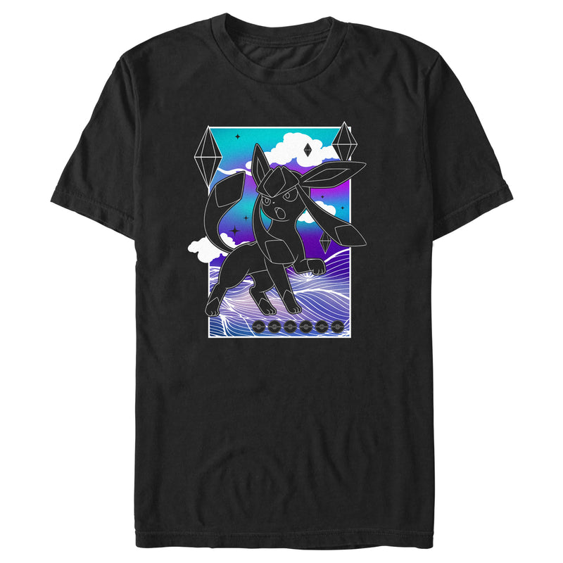 Men's Pokemon Glaceon Neon Light T-Shirt