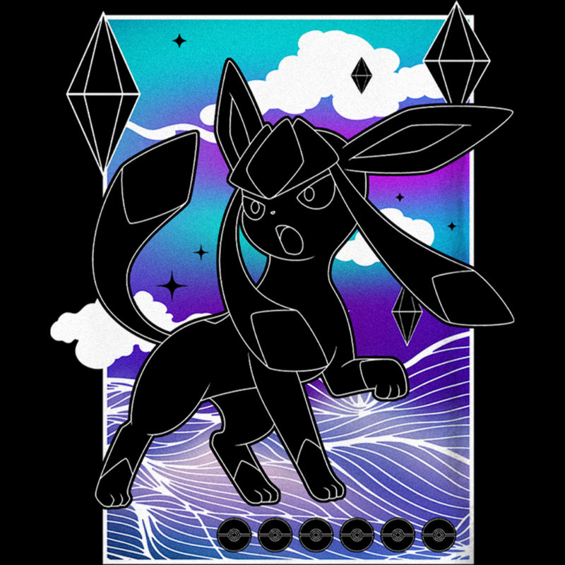 Boy's Pokemon Glaceon Neon Light T-Shirt