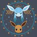 Women's Pokemon Eevee and Glaceon Circle Racerback Tank Top