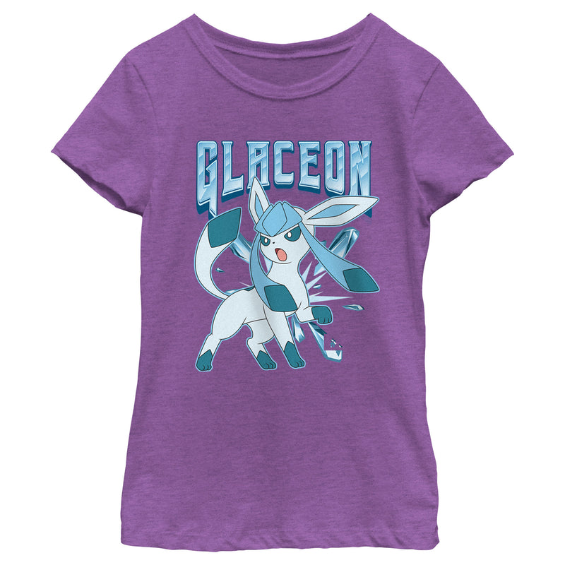 Girl's Pokemon Glaceon Ice Attack T-Shirt