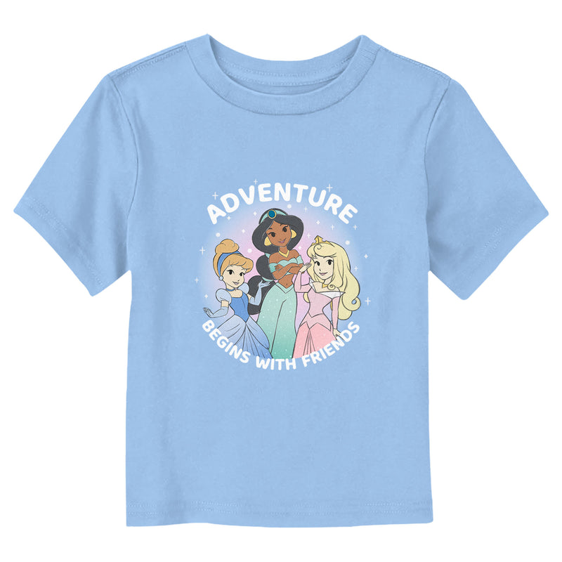 Toddler's Disney Princess Princesses Adventure Begins with Friends T-Shirt