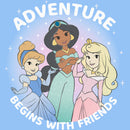 Toddler's Disney Princess Princesses Adventure Begins with Friends T-Shirt